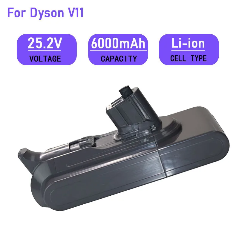 

25.2V 6000mAh/8000mAh Lithium Rechargeable Battery For Dyson Vacuum Cleaners V11