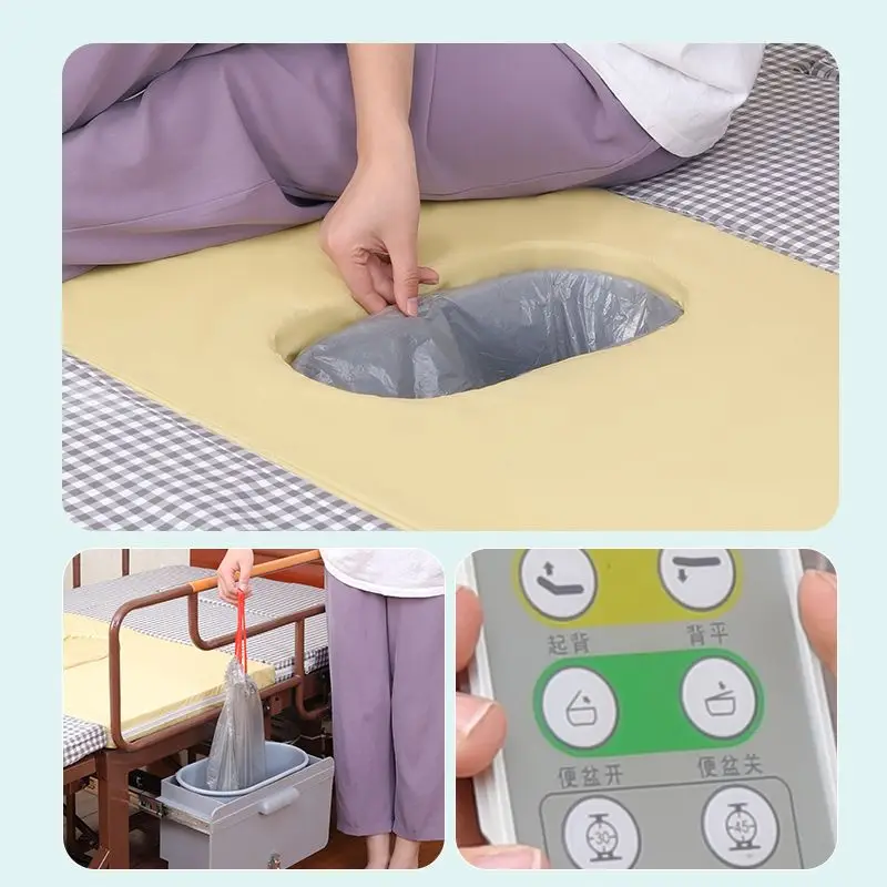 Intelligent Voice Electric Tri-fold Nursing Bed Keywords Spotting Rotating Guardrail Electric Turning Over Quick Opening Toilet