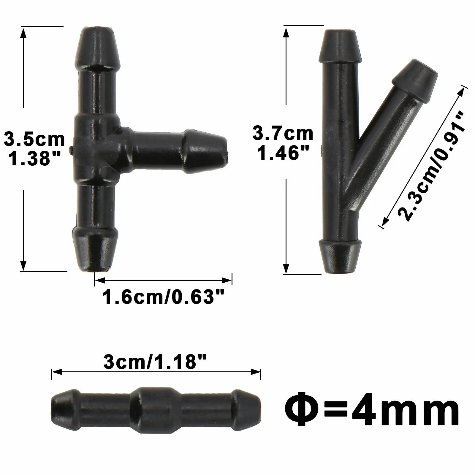 18 шт., универсальная 2-метровая насадка для омывателя лобового стекла, шланг, трубка с разъемом T Y, прямая для насоса переднего стекла, фары, автозапчасти