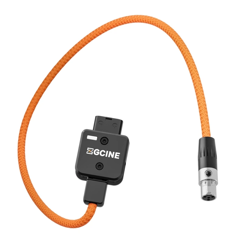 D-Tap to 4Pin XLR Power Cable 180 Degree Rotatable with Braided Wire for Pocket 83CF