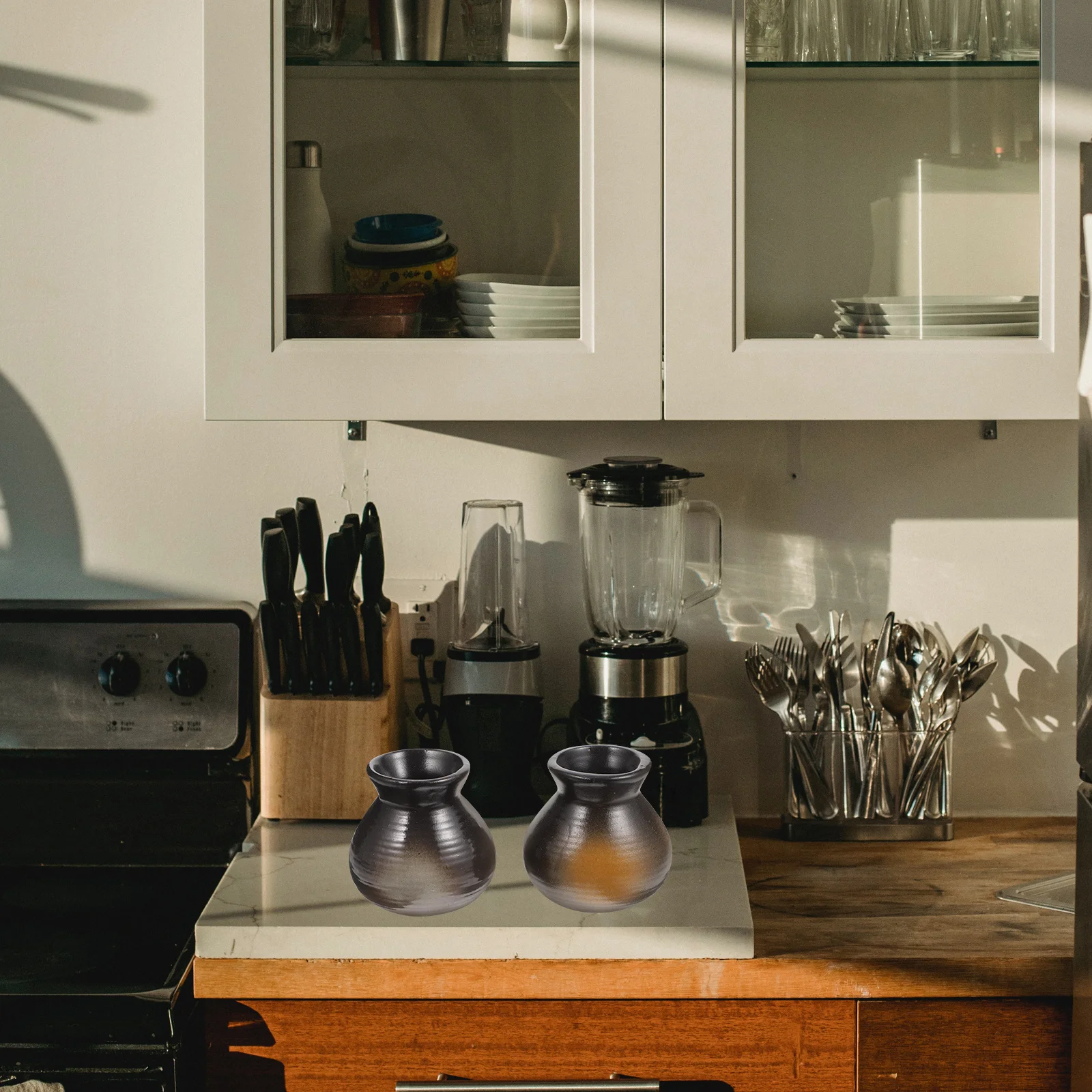 

2Pcs Ceramic Dry Ice Containers High-Quality Materials Deformation-Resistant Suitable for Sushi Shops