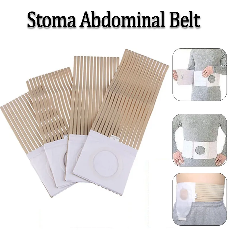 4 Sizes Ostomy Belt Unisex Ostomy Hernia Support Abdominal Binder Stoma Auxiliary Waist Belt