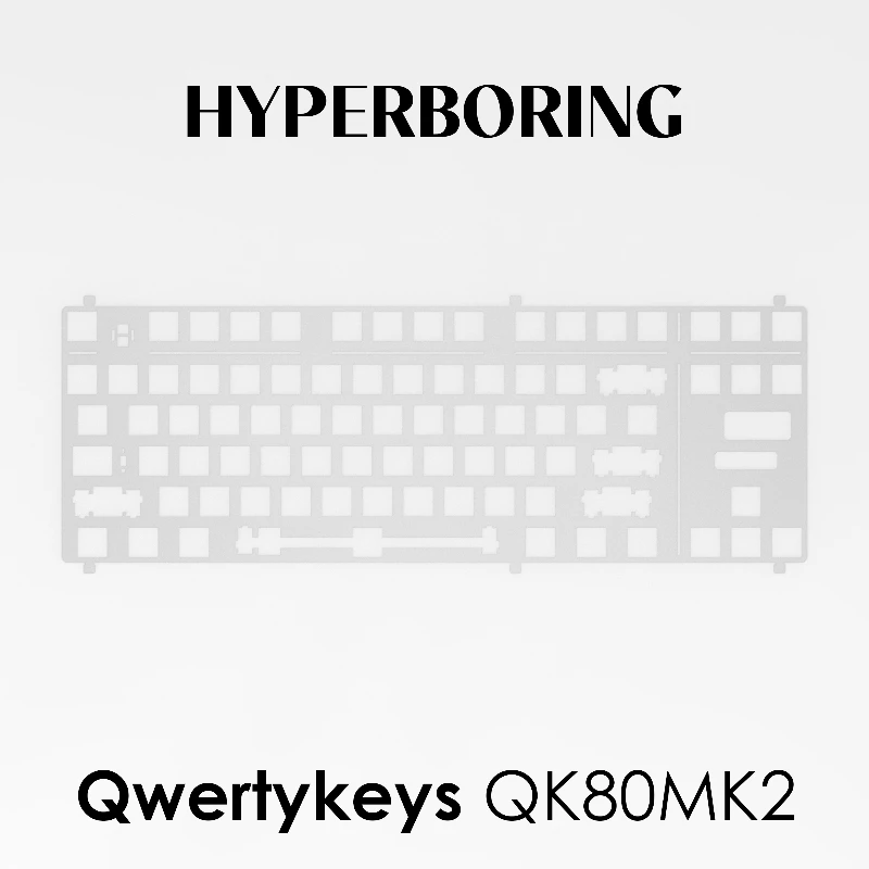 Qwertykeys QK80MK2 Mechanical Keyboard PCB Custom PC PP POM FR4 Aluminum Carbon Fiber Brass Positioning Plate DIY for Gamers