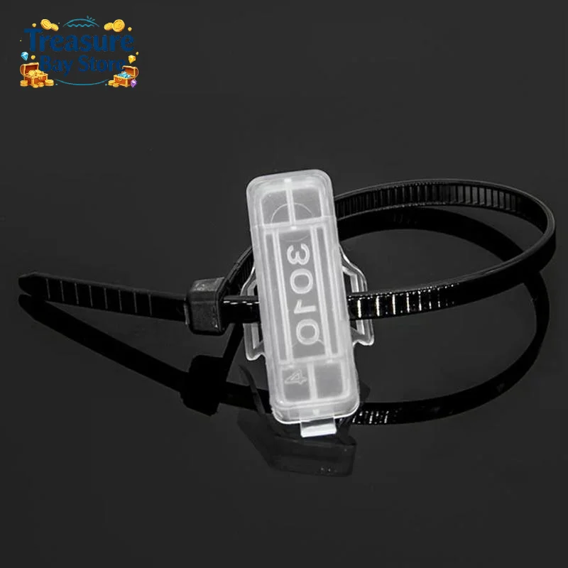 100Pcs Transparent Plastic Cable Label Tag Holders, Wire Marker Name Sign Identification Seal Cases For