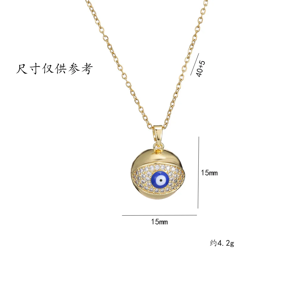 بوهو كريستال جولة عيون الشيطان التركية قلادة قلادة للمرأة مجوهرات الذهب اللون رقيقة الترقوة سلاسل تركيا المختنقون بيجو