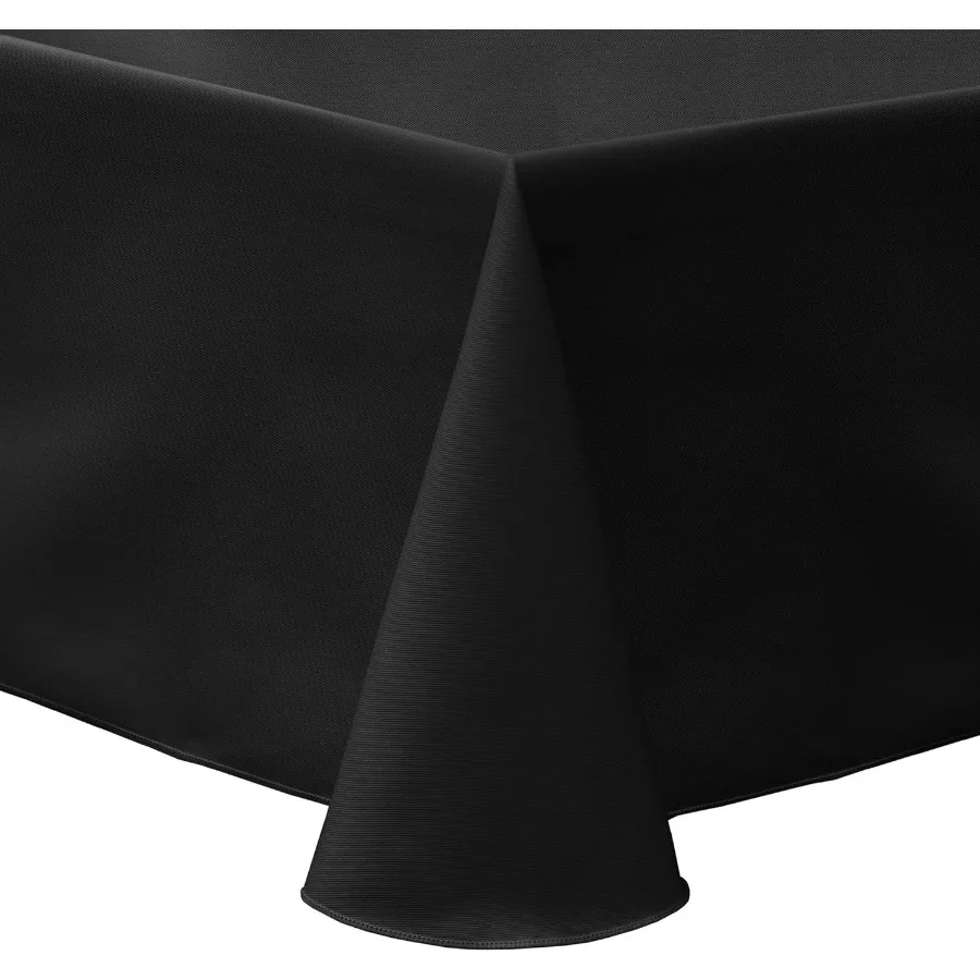 Полихлопковая саржа, 72 x 120 дюймов, овальная скатерть, черная