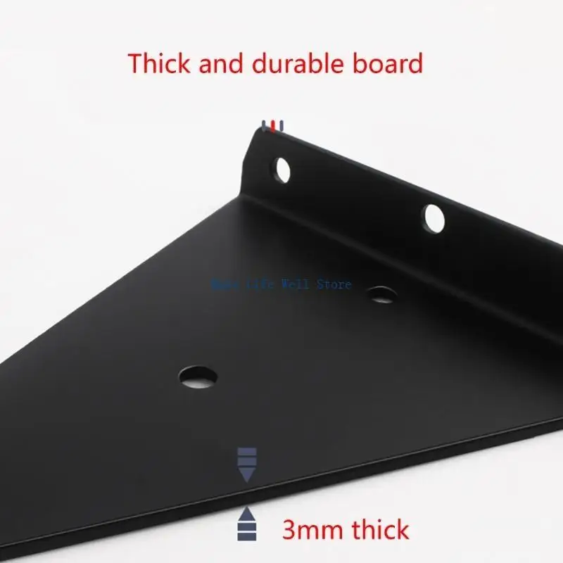 Floating Shelf Bracket Triangles Metal Shelf Bracket Heavy Duty Shelf Support Wall Mounted Invisible Brackets 4-piece