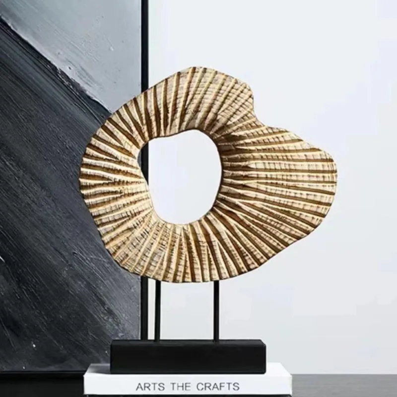 Modern minimalist twist yellow resin artist home decoration creative geometric crafts original design