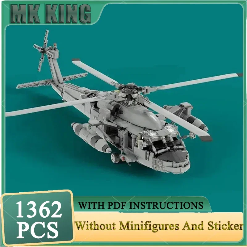 

Строительные блоки Moc в стиле милитари UH-60L, модель истребителя, технология сборки, игрушки для рукоделия для праздника, подарки для заключения