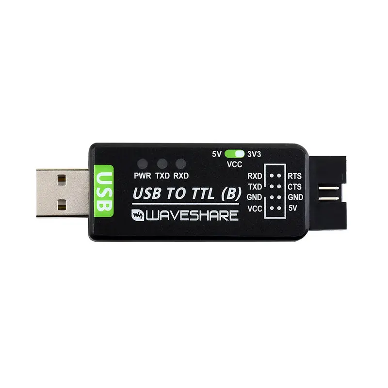 CH343G USB-C to TTL Serial Adapter 3.3V 5V Level Select for Windows Linux macOS