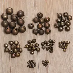 10pcs Crafts Christmas Tree Ornaments Handmade Necklace Copper Jingle Bells Small Bell Campanula Accessories Retro Bronze
