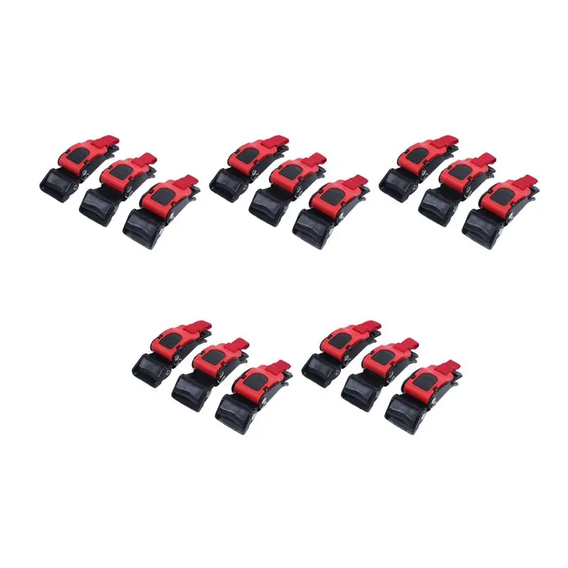 AB56-15X Plastic Motorcycle Helmet Speed Clip Chin Strap Quick Release Pull Buckle New Black+Red