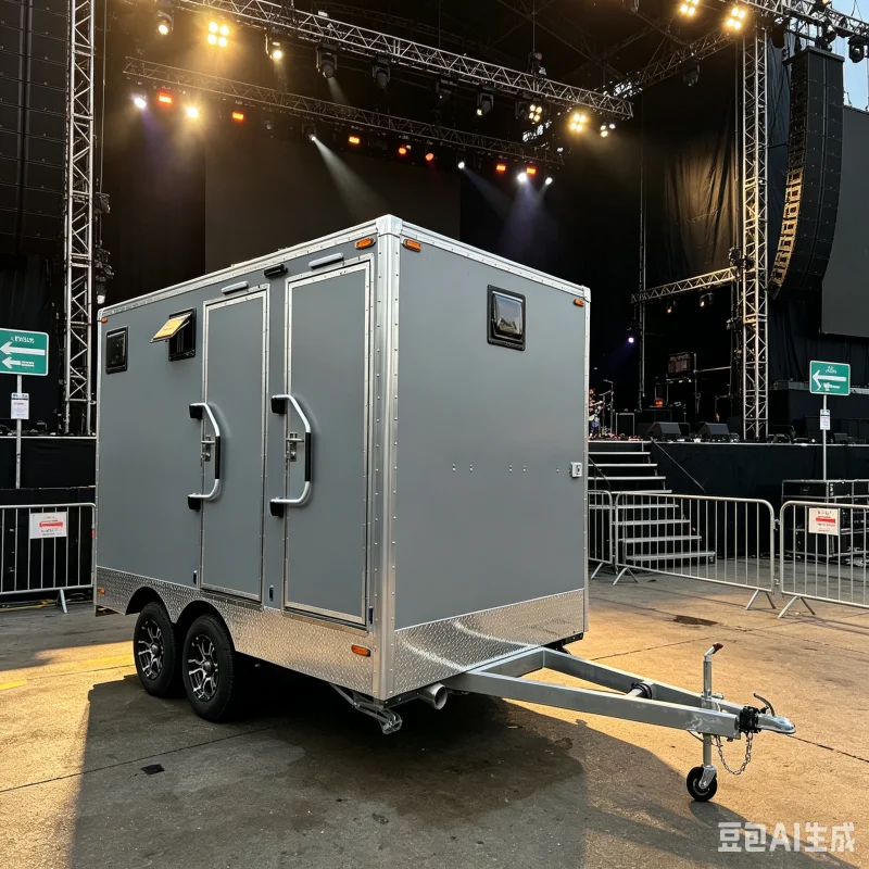 3 Station Restroom Trailer For Remote Work Sites Municipal Public Park Facility Advanced Ventilate System Vendor Units
