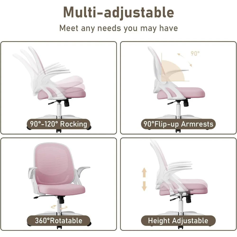 Home Office Chair Work Desk Chair Comfort Ergonomic Swivel Computer Chair, Breathable Mesh Desk Chair, Lumbar Support Task Chair