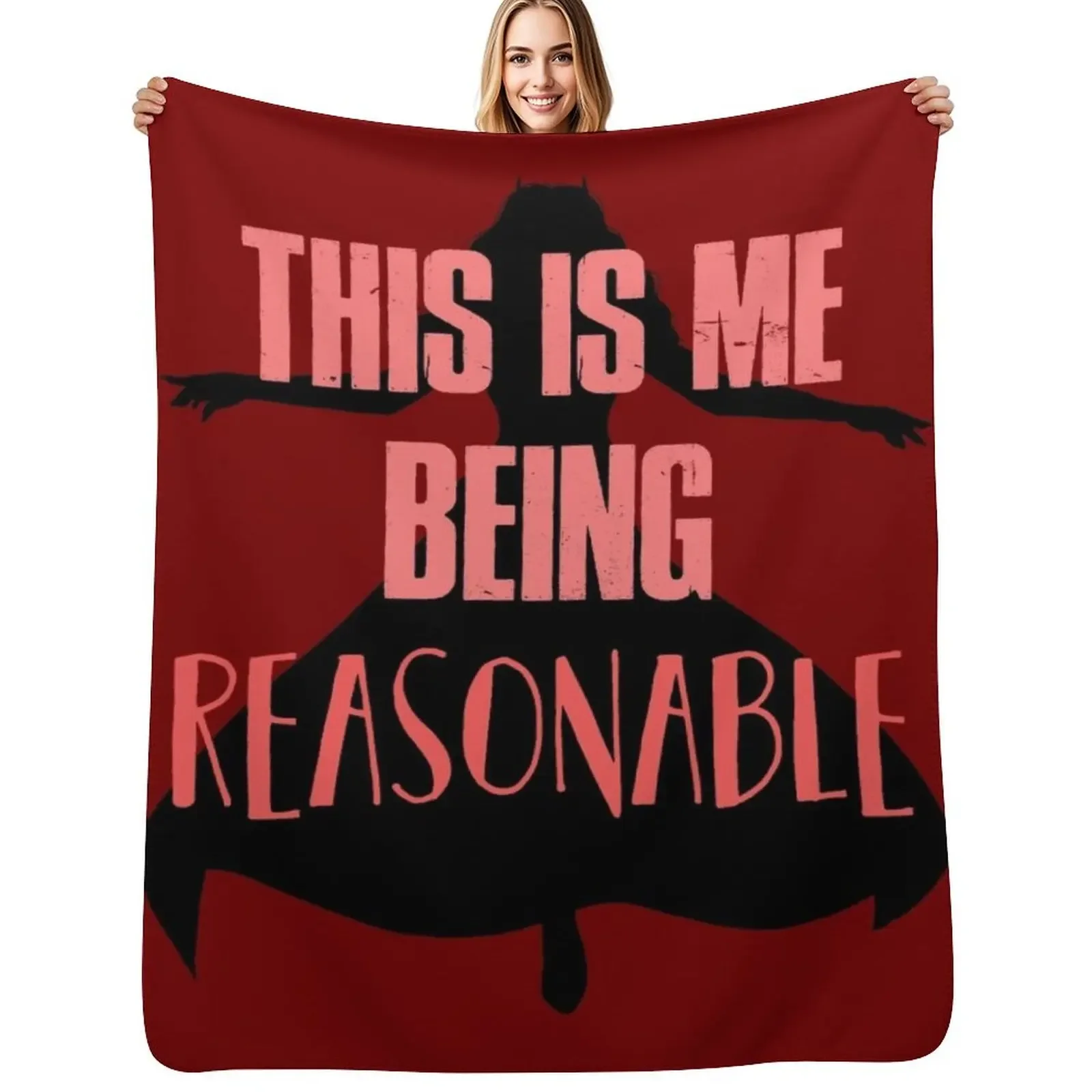 

This is me being reasonable Throw Blanket Luxury St Shaggy Hair Blanket