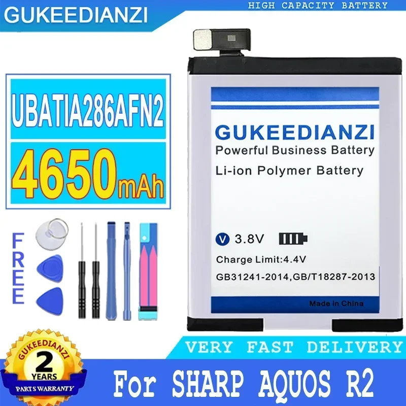

Аккумуляторные батареи большой емкости UBATIA286AFN2, портативная батарея для сотового телефона 4650 мАч для SHARP AQUOS R2