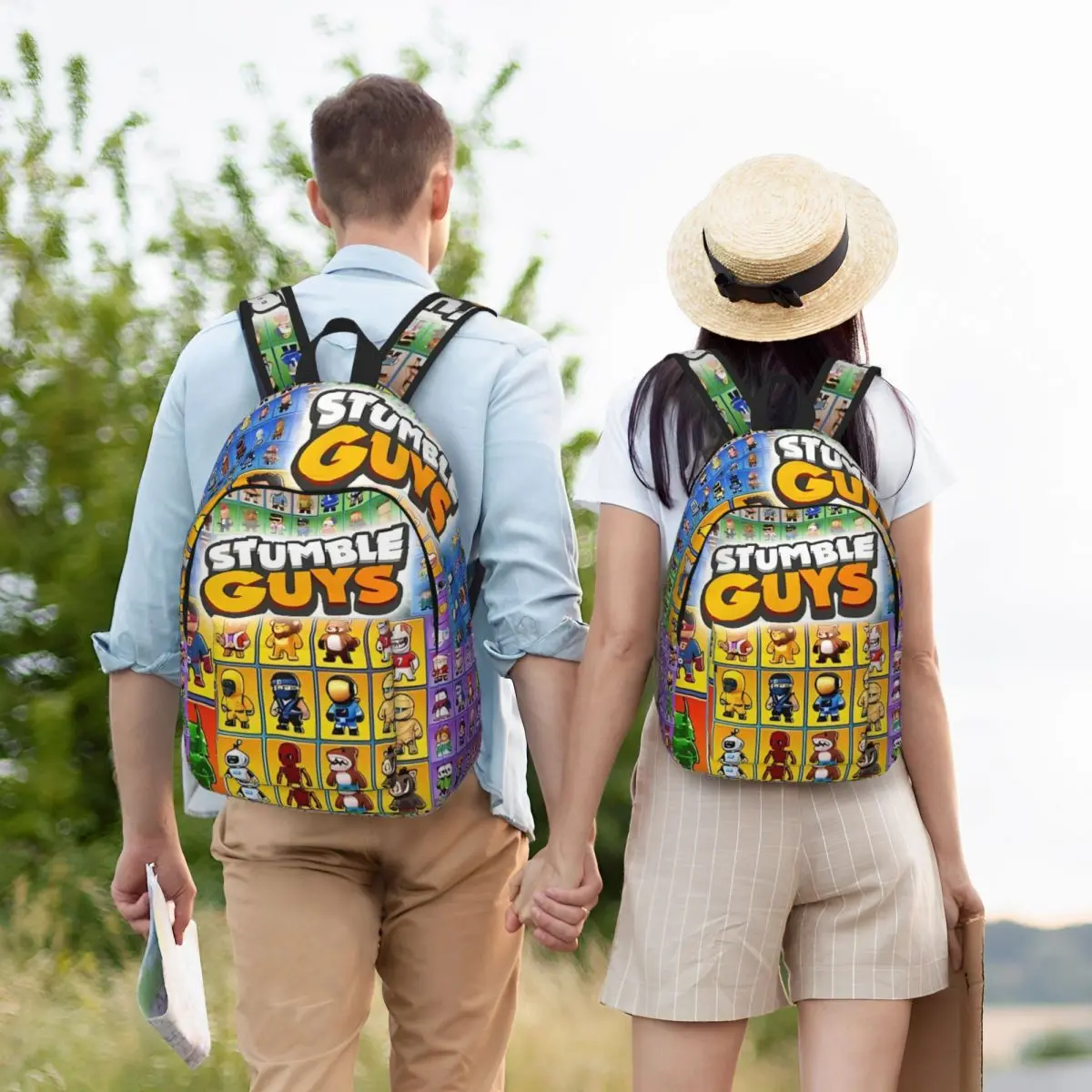 Stumbles-mochila de dibujos animados para hombre y mujer, bolsa de lona para ordenador portátil, duradera, para estudiantes, regalo de regreso a la escuela