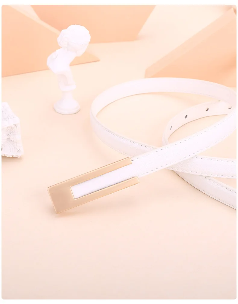 Damen Mode-Gürtel aus Rindsleder; Dünner Taillengürtel; Vielseitige Dekoration; Schlankmachender Accessoire für Kleider; Anzug-Accessoire; Gürtel für Frauen – Detail 18