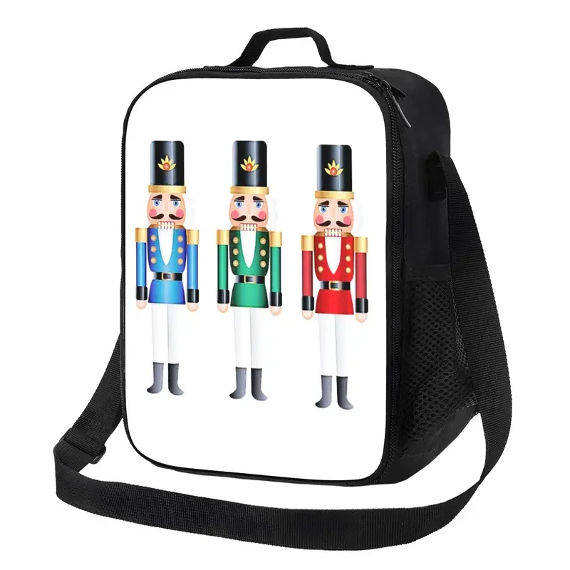 

Nutcracker Thermal Lunch Bag Cartoon Nutcrackers Soldier Resuable Container for Outdoor Storage Bento Food Box