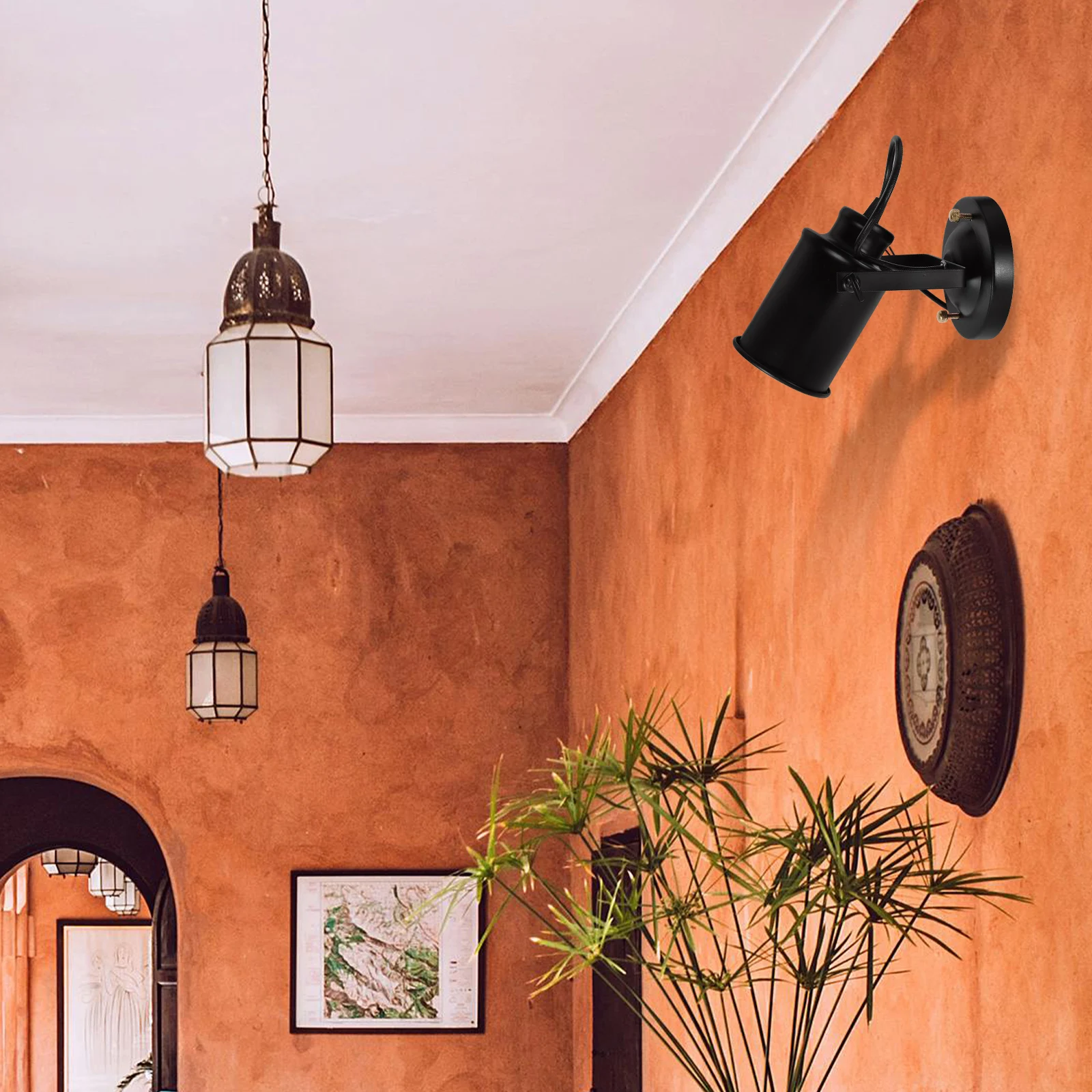 

1pc Retro Track Spotlight Hanging Lamp Adjustable Angle Industrial Simple Lamp Design Modern Led Spotlight Commercial Use