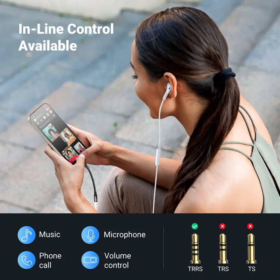 UGREEN Sound Card Type C to 3.5mm AUX Cable Adapter Earphone Converter DAC Chip PD QC Charging Sound Card for Headset - 4