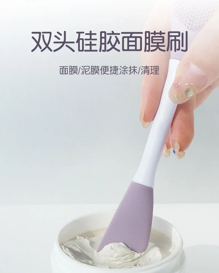 1/2 stücke Gesicht Pinsel Set Silikon Gesichtsmaske Applikator Doppel-kopf Lotion Spachtel Mitesser Gesicht Lippe Peeling Hautpflege werkzeuge