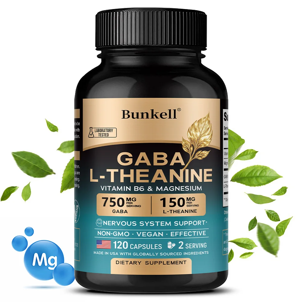 950mg Per Serving Vegetarian 120 Capsule Supplement | Non Gmo Gluten Free, Relieves Stress, Supports Calmness and Relaxation