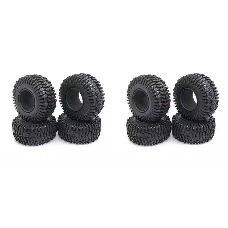 FBIL-8PCS 125MM 2.2Inch Rubber Wheel Tires Tyre For 1/10 RC Crawler Car Axial SCX10 90046 RR10 Wraith Traxxas TRX4 TRX-6