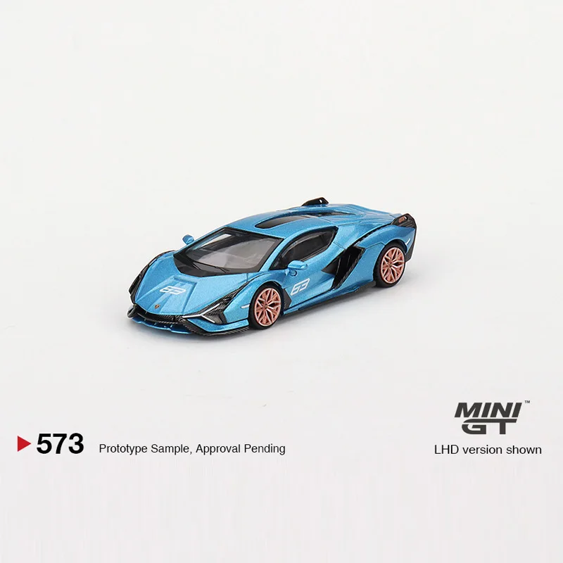 Модель автомобиля TSM MINI GT 1/64 minigt #573 Sian Lightning FKP Supercar No. 63 37 из литого сплава