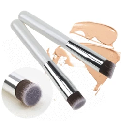 Flat head foundation brush Small foundation cream BB cream concealer brush Wooden handle makeup brush Universal beauty tool