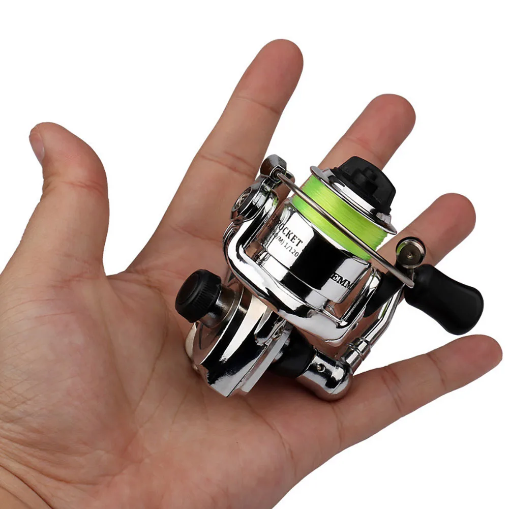 

Mini 100 Type Spinning Fishing Reel With Reversible Handle 4.3:1 Gear Ratio Fishing Tackle For Freshwater Saltwater dropshipping