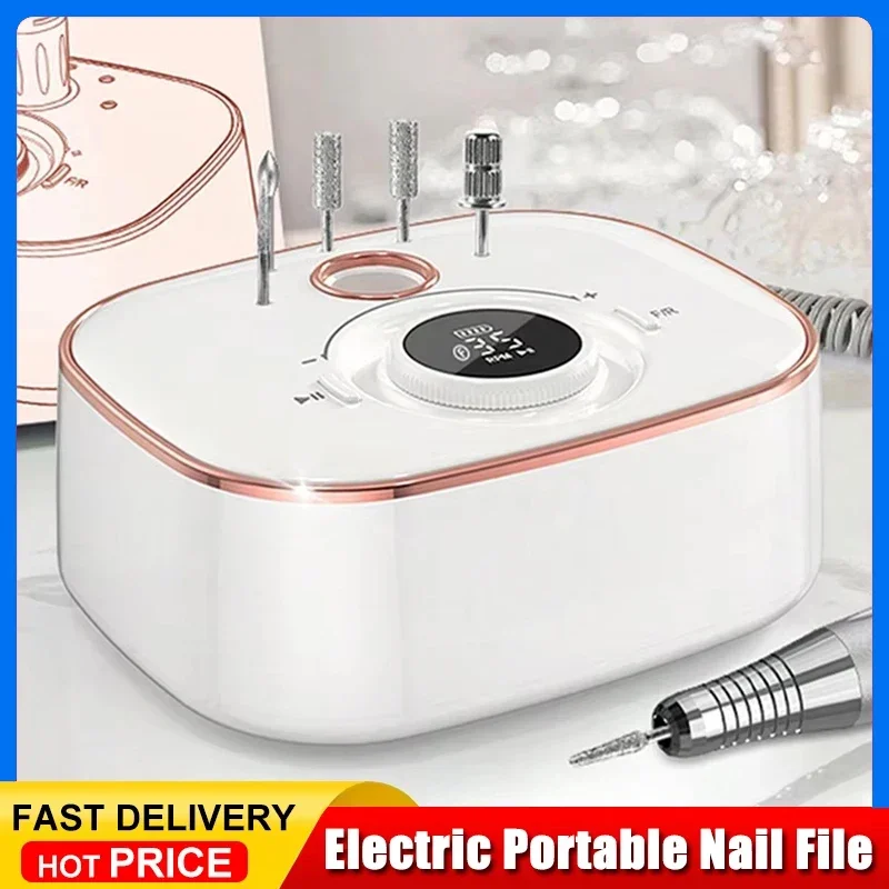 

35000RPM Sander Set Nail Mill For Manicure With LED Display Low Noise Electric Manicure Drill Nails Accessories And Tools