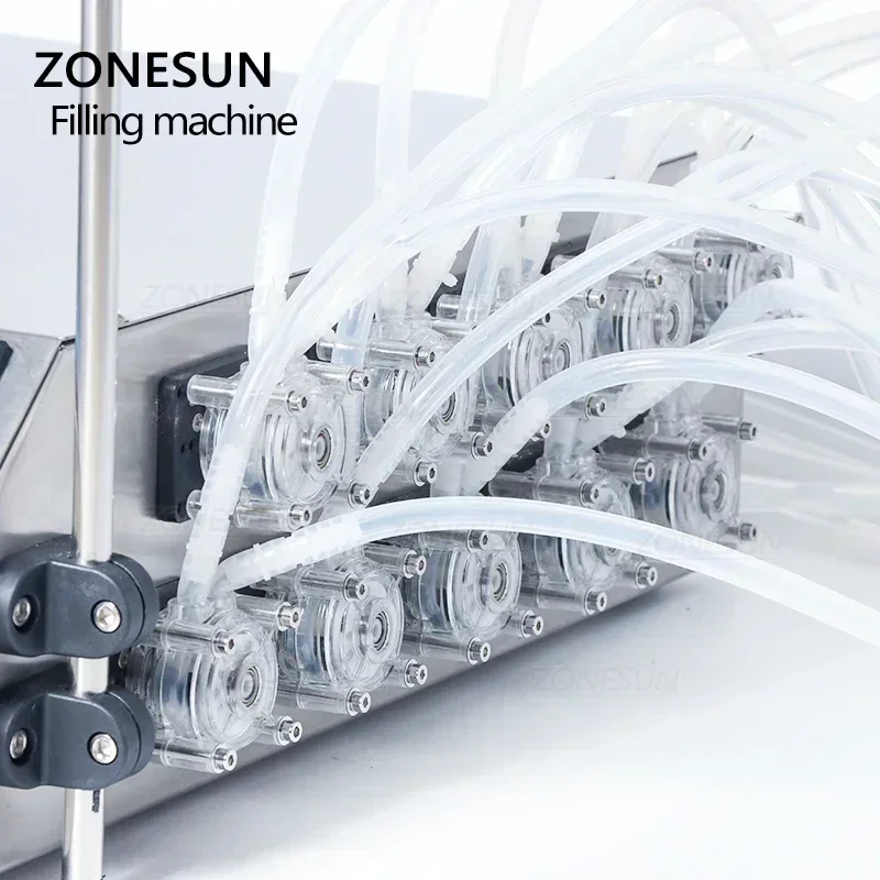 ZONESUN ZS-YTPP10 Peristaltic Pump 10 Heads Vial Liquid Filling Machine For Small Bottle Perfume Essential Oil