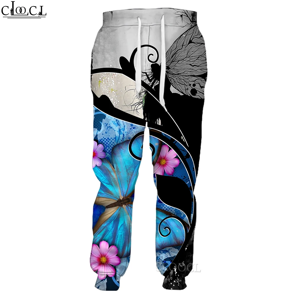 

CLOOCL Men Trousers Fashion Style Beautiful Butterfly 3D Printed Women Trousers Casual Pants Male Clothing Outdoor Jogging Pants