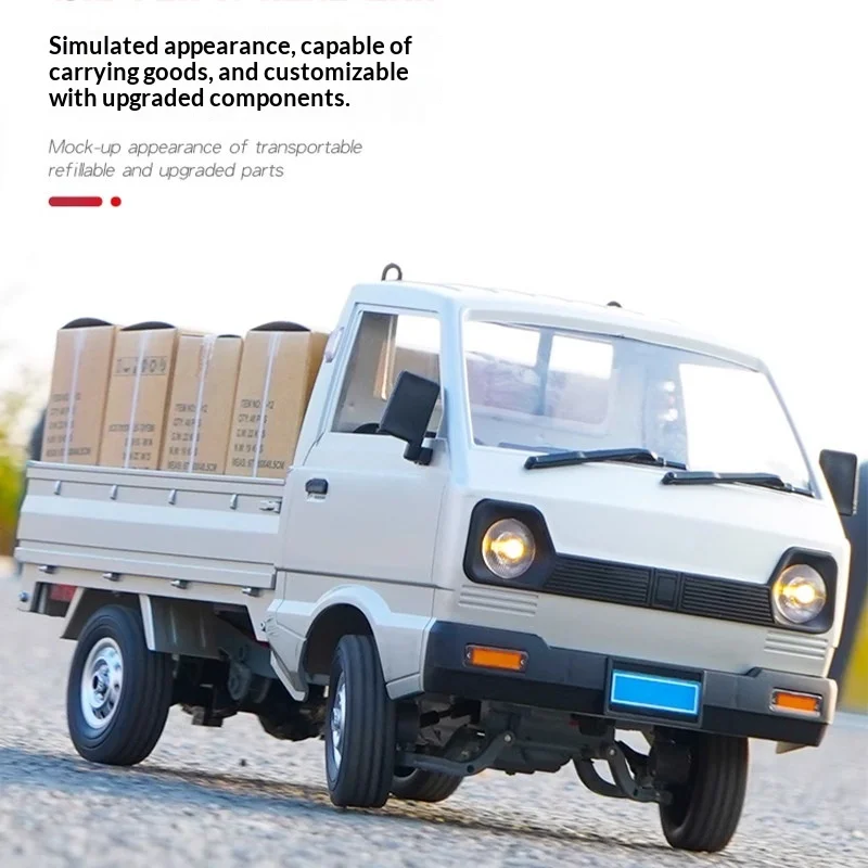 Wpl D12 Rc Truck 1:10 Scale High Speed Drift Off Road Remote Control Car Model 260 Motor Loadable Cargo Hobby Vehicle