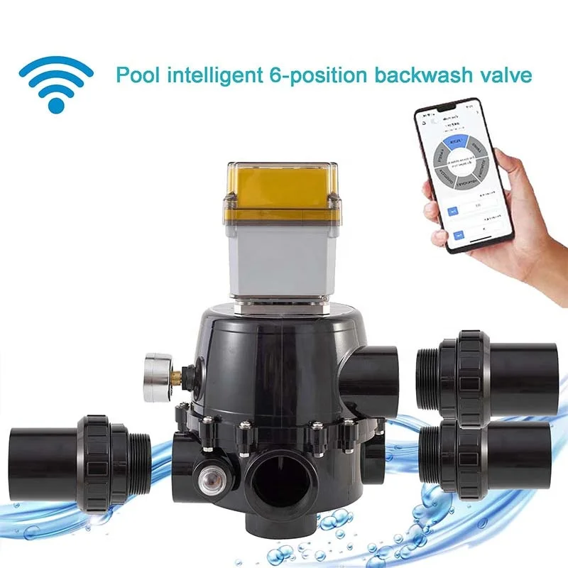 Swimming Pool Automatic Backwash Sand Filter Is Suitable for EMAUX, Hayward, ASTRAL, AQUA. 6-position Multi-way Valve Actuator