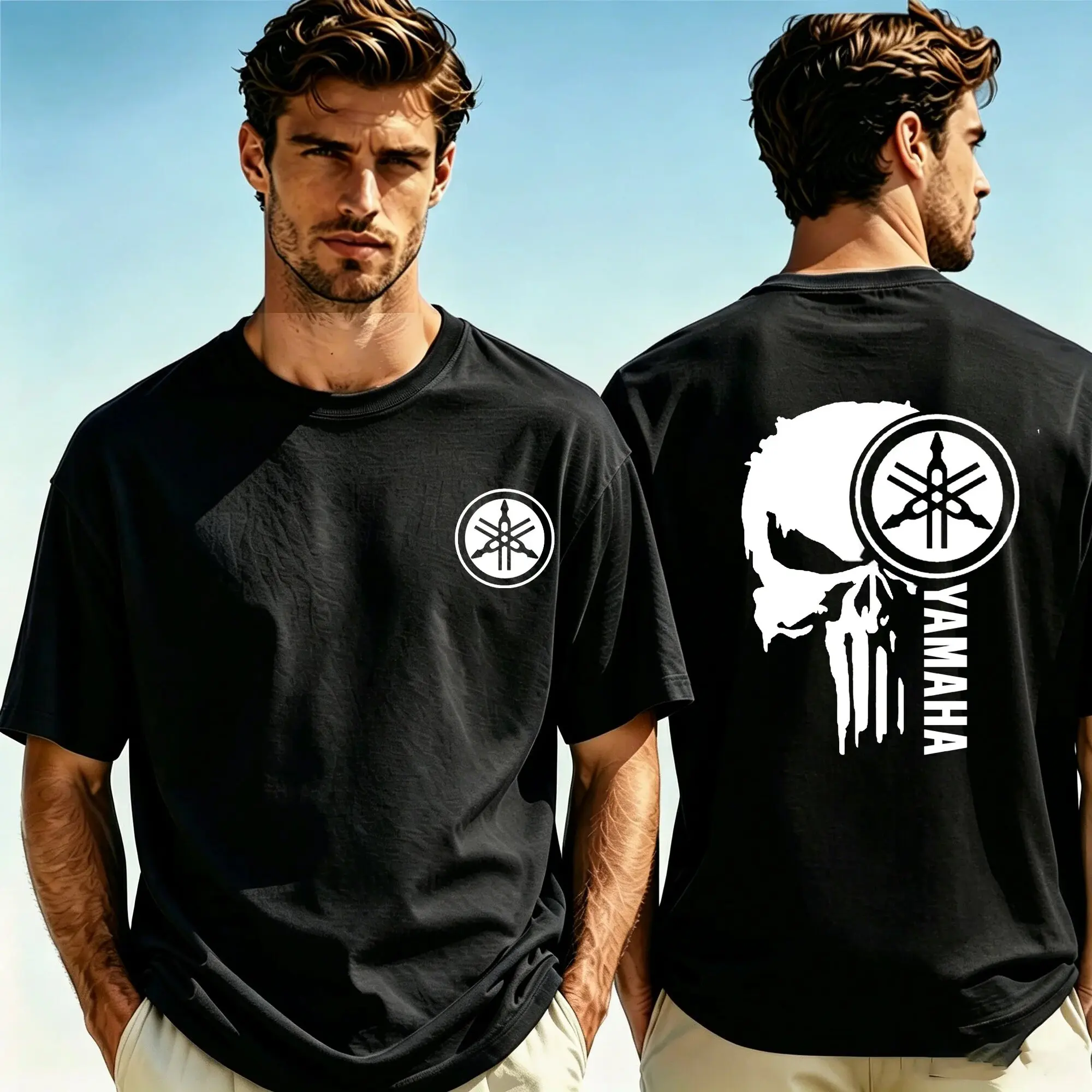 Autumn New YAMAHA Men Cotton Round Neck T-shirt Men Women Casual Fashionable Motorcycle Riding Clothing Street Leisure T-shirt
