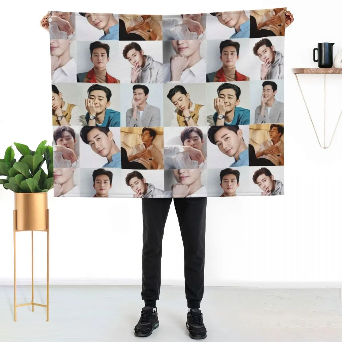 

Park Seo Joon Collage Throw Blanket Air Conditioner Soft Blanket for Office Home