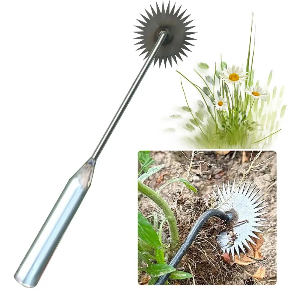 Weeding Artifact Uprooting Garden Weeder Tool with Non-Slip Handle Sharp Tines Design High Strength Hand Weeder Garden Tool