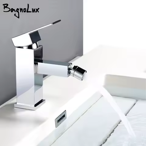 Bathroom Bidet Faucet Cold and Hot Water Mixer Tap Sprayer Bagnolux Brass Polished Chrome Black Gold Single Hole Deck Mount