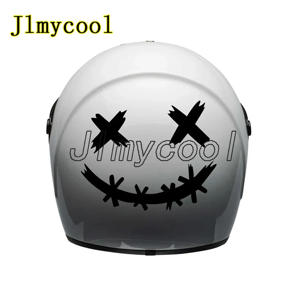 

Smile Vinyl Stickers For Motorcycle Helmet Decals Decor Sticker Motor Helmet Smile Face Vinyl Decal