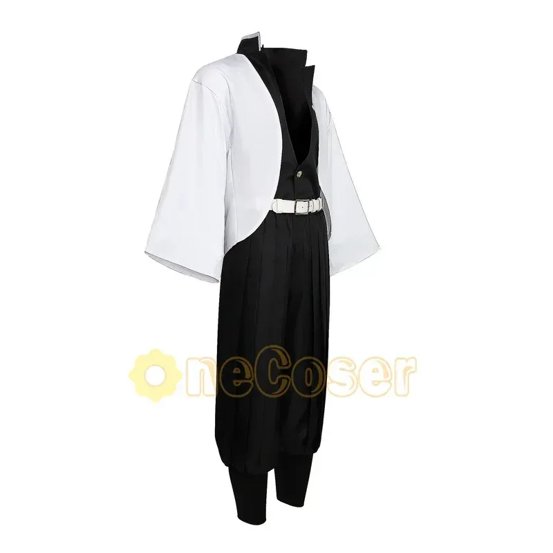 Candy 2025Shinazugawa disfraz de Cosplay Anime Demon Slayer Sanemi peluca Swordsmith Village Arc Kimetsu no Yaiba negro Hashira Unifor