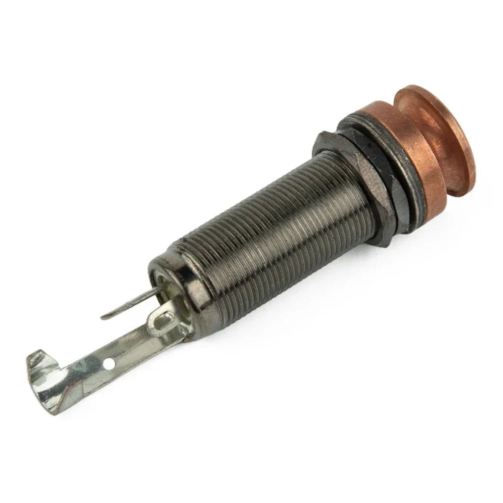 Jack Socket Plug Thread Cylinder Output End Pin, Peças de guitarra elétrica, Mono Output Jacks, 1, 4 Polegada, 6,35mm