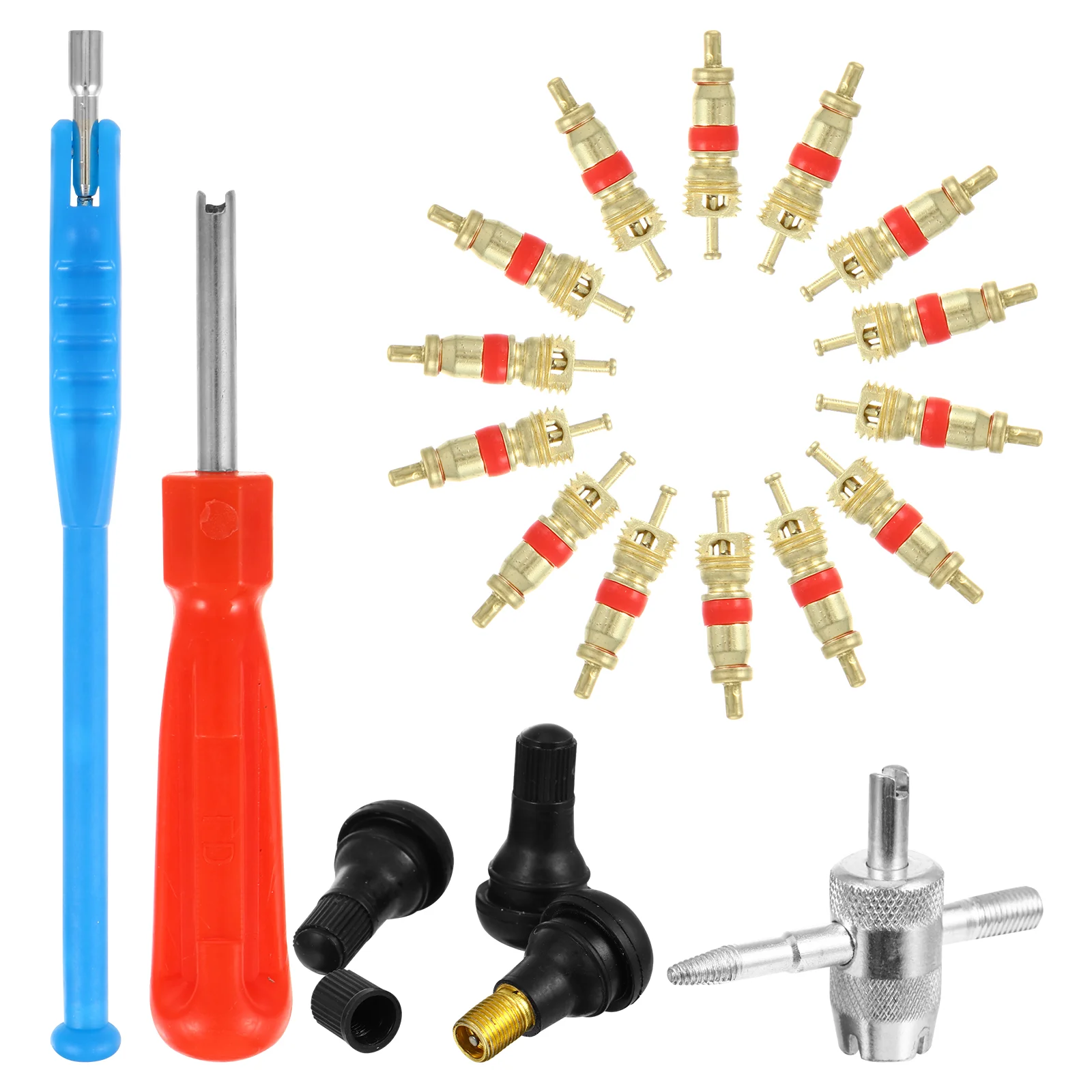 

43 Pcs/set Valves Stem Pull Tool Installation Fishing Tire Repair Tools Core Puller Disassembler Copper