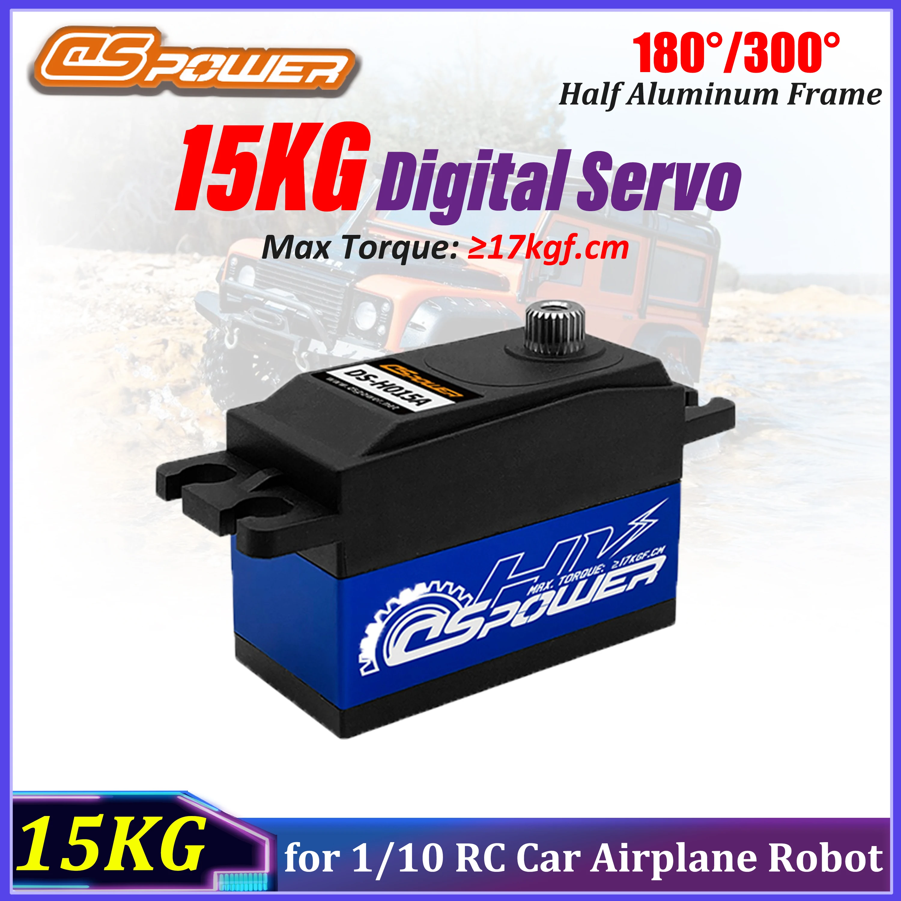 

Цифровой сервопривод DSPOWER 15 кг с низкопрофильным дизайном, металлическим редуктором, высоким крутящим моментом и полуалюминиевой рамой для радиоуправляемых моделей 1/10: машин, краулеров, самолетов, роботов