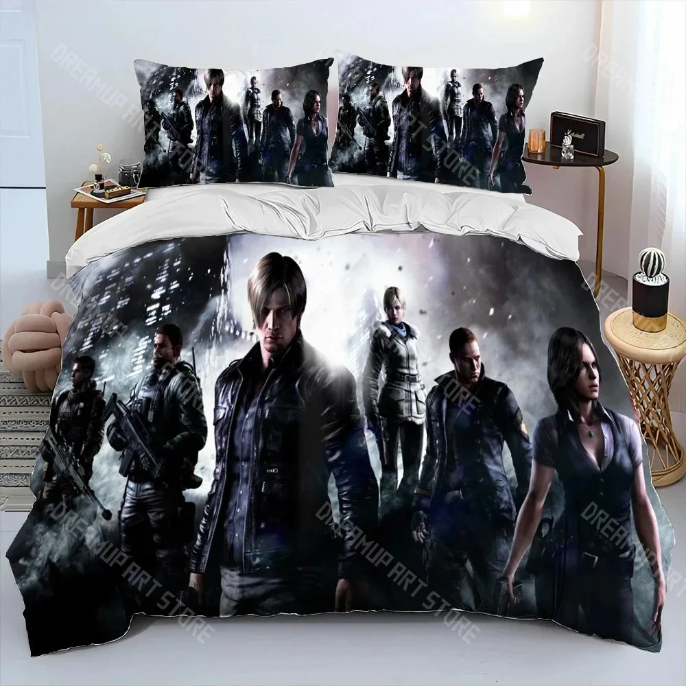 3D Printed R-Resident Game Evil Bedding Set for Boys Girls Duvet Cover Pillowcase Twin Queen King Full Single Double Sizes view 5