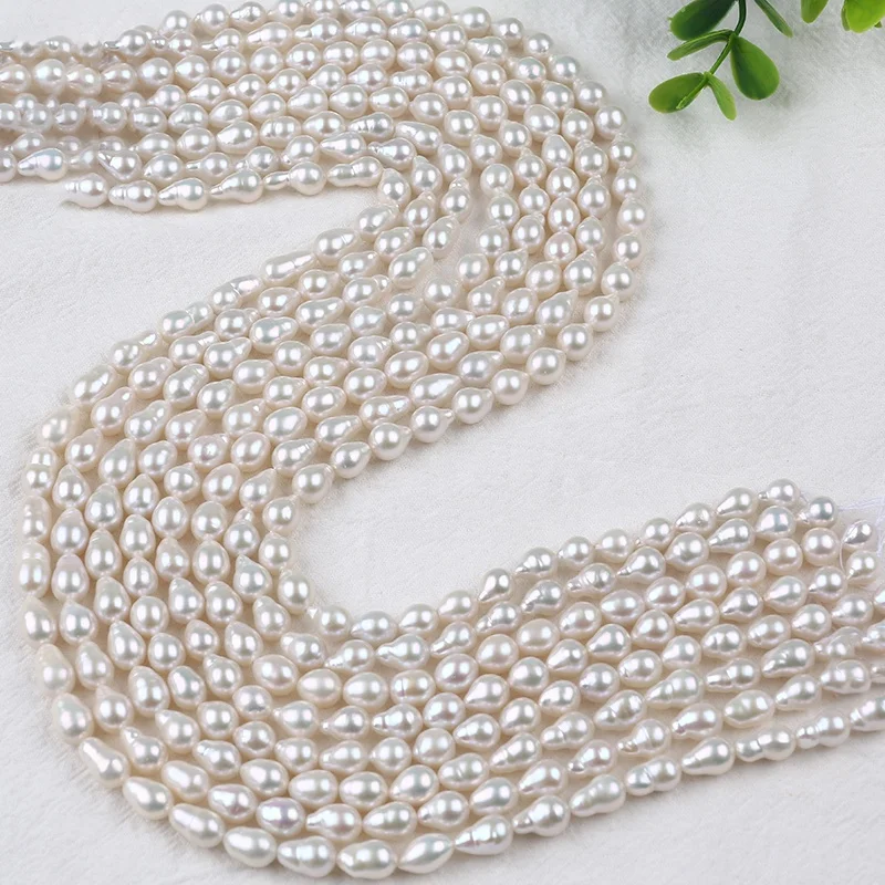 

Wholesale 7-8mm AAA grade freshwater pearl natural white edison loose pearls strands for jewelry making