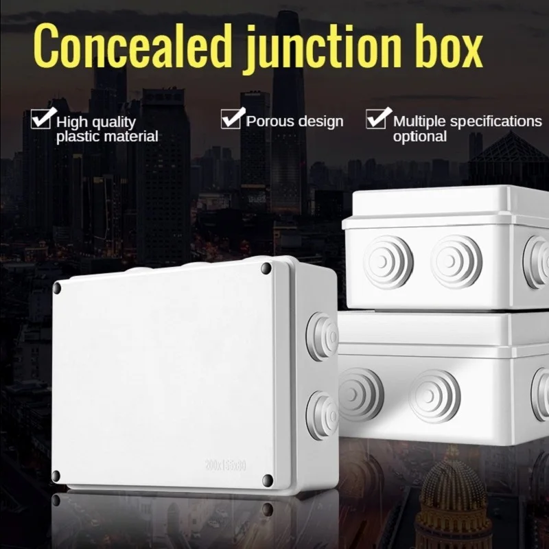 

Pre-embedded Waterproof Box Monitoring Equipment PVC Waterproof Plastic Porous Concealed Junction Box Electrical Enclosure Case