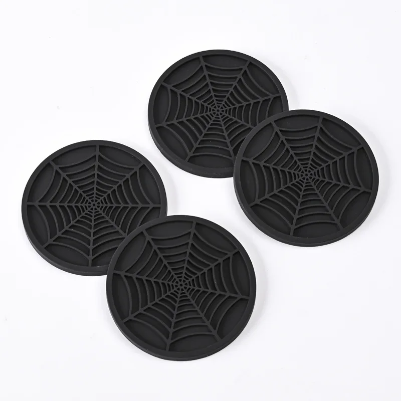 Black-Spider Web Car Cup Holder Coaster,2 Pack Universal Auto Anti Slip Cup Holder Insert Ornaments Coaster,Durable,Suitable