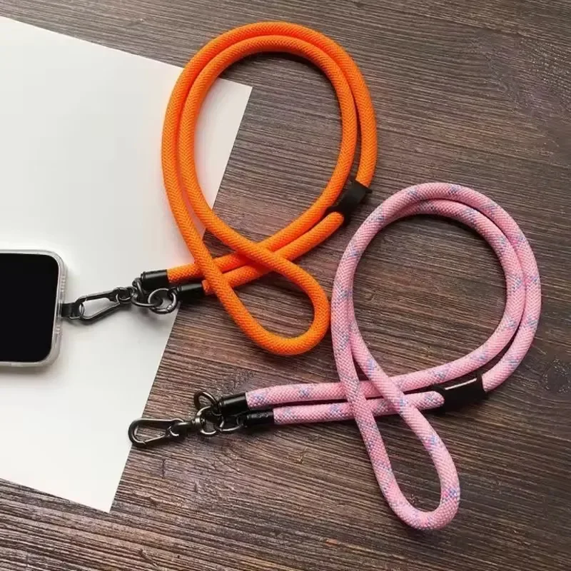 

8 мм x 120 см жирный длинный ремешок для мобильного телефона, универсальный подвесной плечевой ремень через плечо, съемный шейный шнур, ремешок с защитой от потери